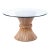 McGuire Sheaf of Wheat Glass Top Dining Table For Sale