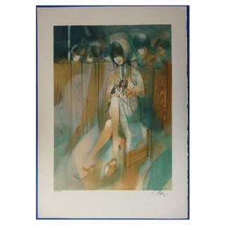 Jean-Baptiste Valadié, Brassens: Brave Margot, 1970s, Original Lithograph For Sale