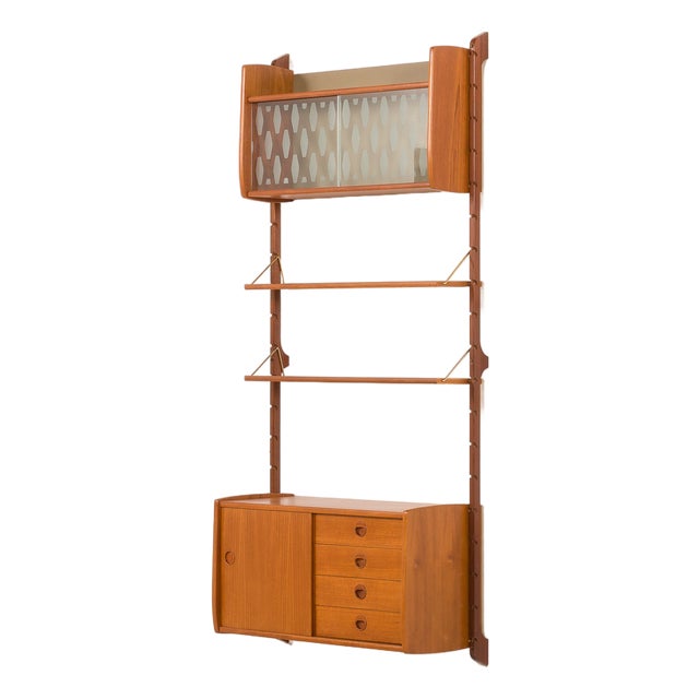 One Bay Wall Unit in Teak from Ergo, Norway, 1960s For Sale