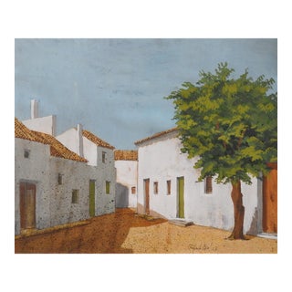 1967 Spanish Village Painting For Sale
