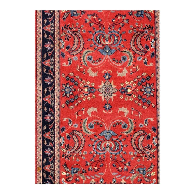 Hand knotted by weavers in a workshop in northern India using blended local with worsted New Zealand wool. The detailed...