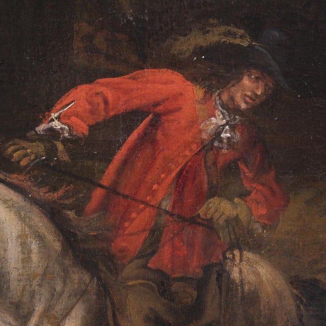 Italian Artist, Deer Hunting Scene, 1770, Oil on Canvas, Framed For Sale - Image 6 of 16