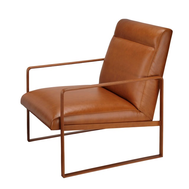 2020s Hemingway Accent Chair, Saddle Leather For Sale - Image 5 of 9
