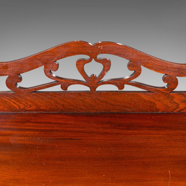 Brown Antique Fall Front Music Cabinet, English, Art Nouveau, Victorian, After Liberty For Sale - Image 8 of 12