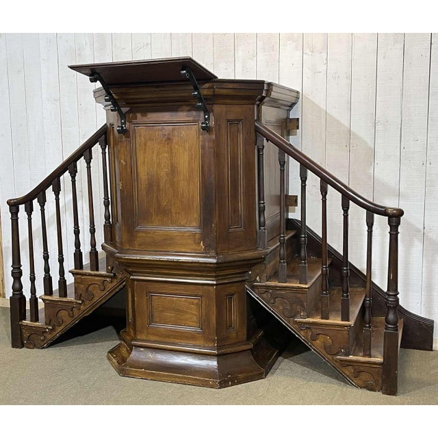 19th Century English Church Pulpit in Fir and Pitch Pine For Sale - Image 5 of 18
