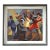 Mid-Century Modern 'Dance the Night Away' Vintage Swedish Cubist Figurative Oil Painting, Framed For Sale