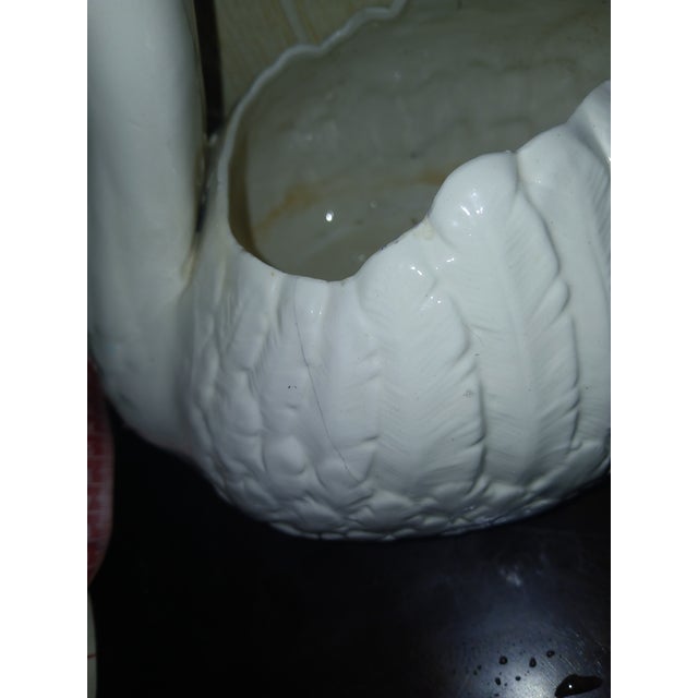 Vintage Ceramic Swan Planter For Sale - Image 9 of 12