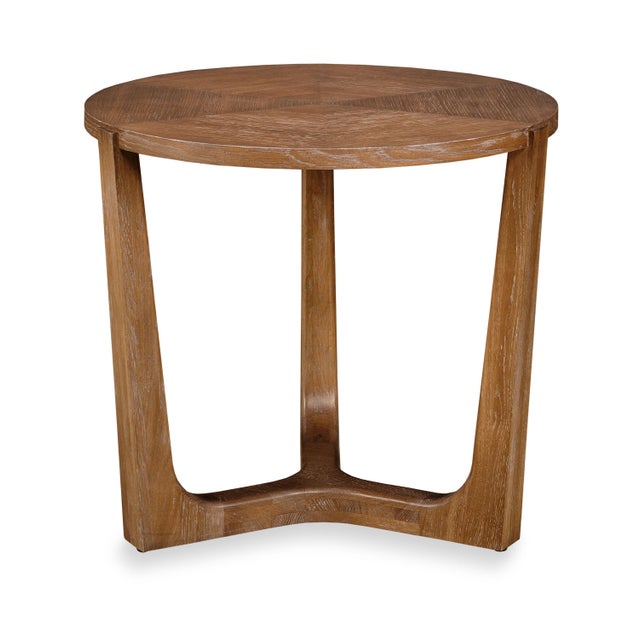 Century Furniture Oak Chairside Table For Sale - Image 4 of 4