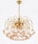 Vintage Gold Rain Chandelier with Handmade Murano Glass Pink Flowers, Italy, 1960 For Sale - Image 9 of 16