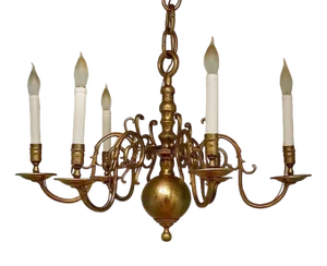 Baroque-Style Chandelier in Bronze