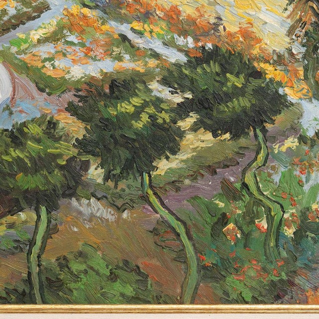 After Vincent Van Gogh, Landscape, 1970, Oil Painting, Framed For Sale - Image 7 of 13