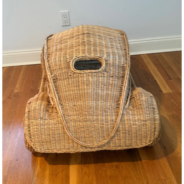 Wicker Vw Bug- Decor Item For Sale - Image 4 of 7