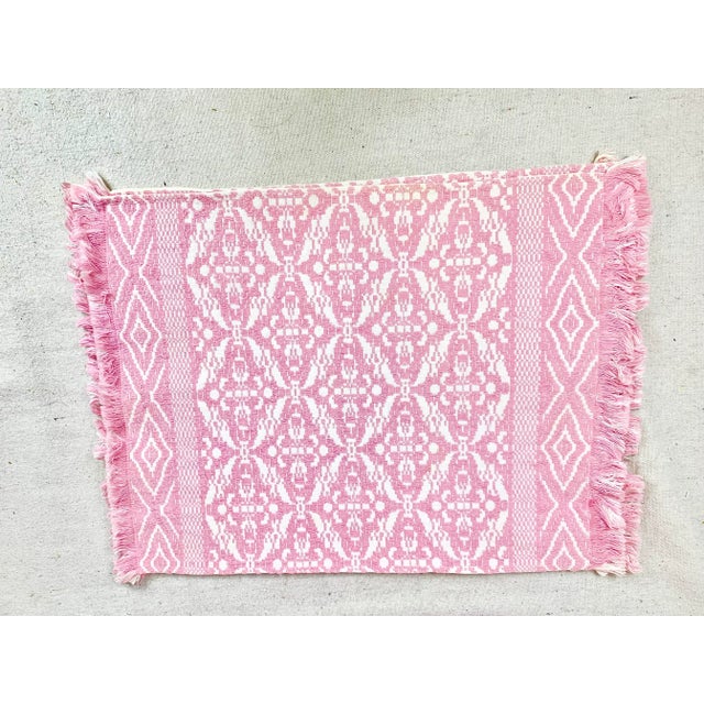 Pink Vintage Pink Placemats and Table Runner-Set of 9 For Sale - Image 8 of 13