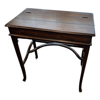 Theodore Alexander Kaye Campaign Flip-Top Desk With Leather Writing Surface For Sale