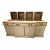 A monumental two-piece breakfront and matching credenza buffet by Karges Furniture of Evansville, Indiana, acquired new in...