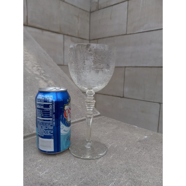 1930s Rock Sharpe Crystal Countess Water Glasses- Set of 7 For Sale - Image 11 of 11