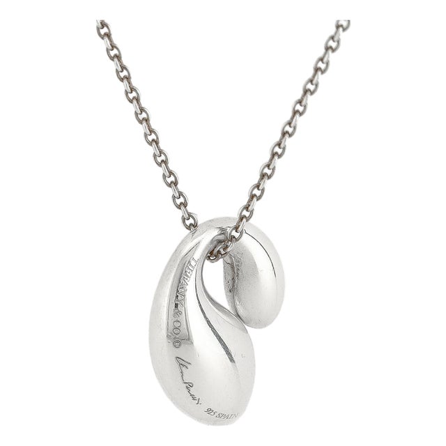 Vintage Elsa Peretti for Tiffany & Co. Sterling Silver Double Tear Drop Pendant For Sale