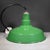 Vintage 18" Enameled Porcelain Green Industrial Pendant Lights c.1930-Set of 3 For Sale - Image 15 of 16
