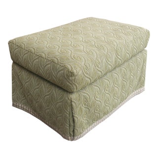 Pearson Lime Color Upholstered Ottoman For Sale