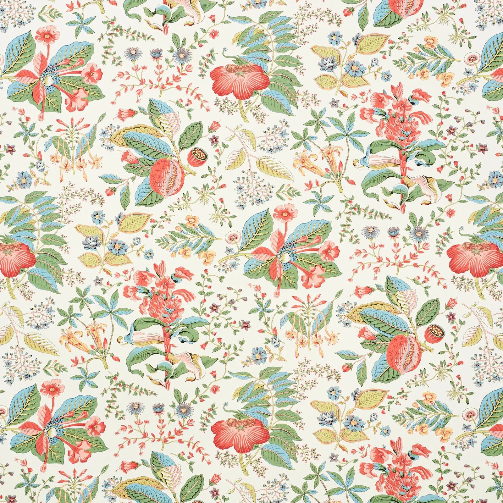 Schumacher Pomegranate Botanical Wallpaper in Document (8 yards) Chairish