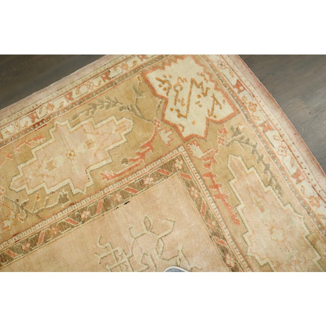 Antique Zabihi Collection Light Pink Turkish Oushak Oversize Rug - 11'4" x 14'5" For Sale - Image 11 of 12