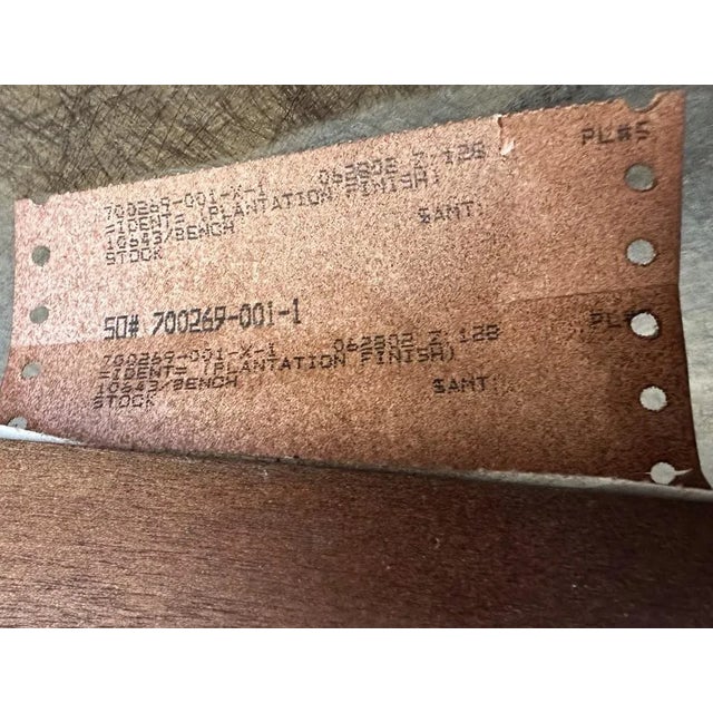 Brown Sam Moore Safari Round Cocktail Ottoman With Carved Teakwood Frame and Cheetah Print Upholstery For Sale - Image 8 of 11