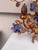 1950s Large Mid-Century Pair of Tole & Crystal Leaves and Flowers Sconces For Sale - Image 5 of 8