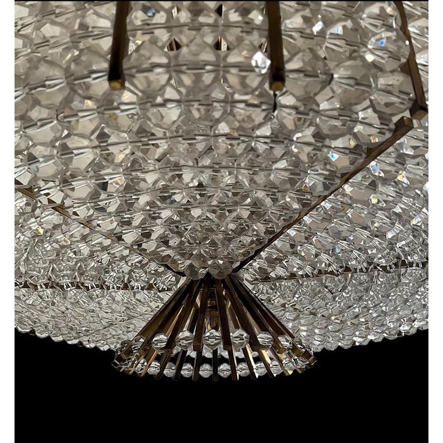 Acrylic, Crystal, Glass and Gilt Brass Chandelier attributed to Emil Stejnar for Rupert Nikoll, 1950s For Sale - Image 16 of 17