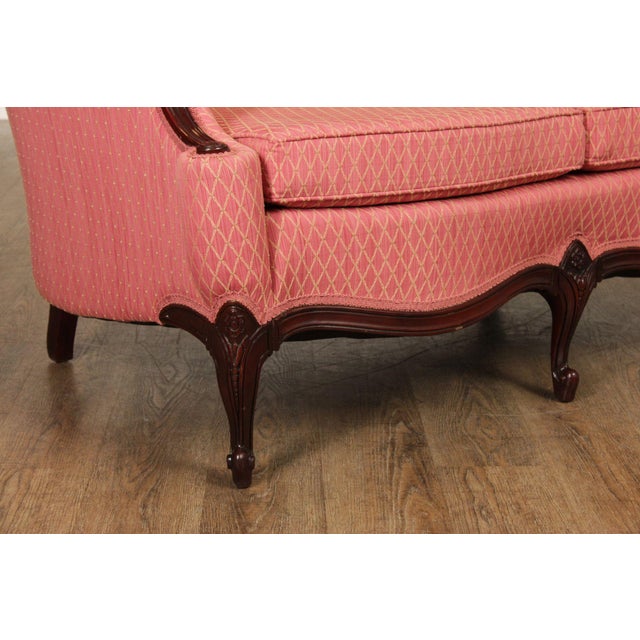 Wood French Louis XV Style Mahogany Loveseat Settee For Sale - Image 7 of 12