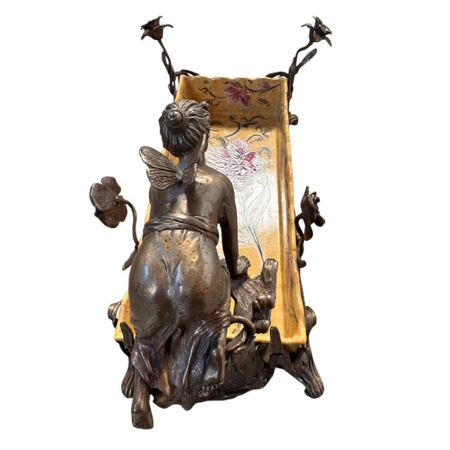 Late 20th Century Wong Lee: Art Nouveau Gilt Bronze Table Jardiniere For Sale - Image 12 of 15