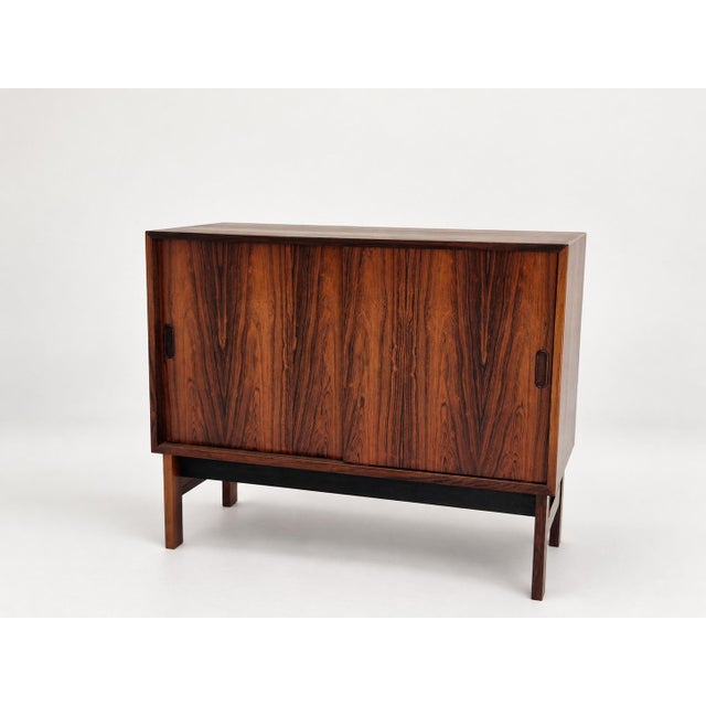 Low Sideboard in Rosewood with Sliding Doors, Denmark, 1960s For Sale - Image 9 of 18
