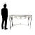 56" Travertine + Wrought Metal Swedish Gustavian Style Console Table For Sale - Image 12 of 12