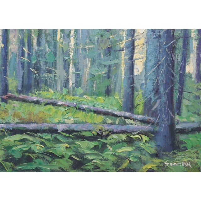 Sean Wu Original Oil Landscape of Cedar Grove For Sale - Image 4 of 5