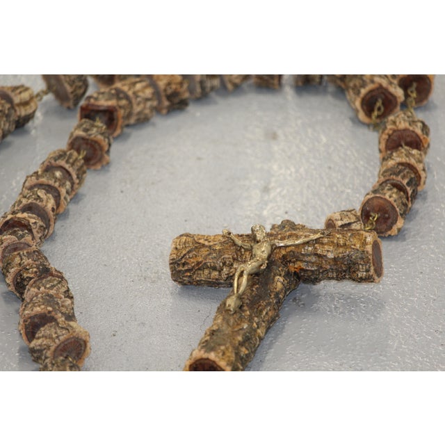 Large Wall Bead Rosary Cross, 1970s For Sale - Image 4 of 18