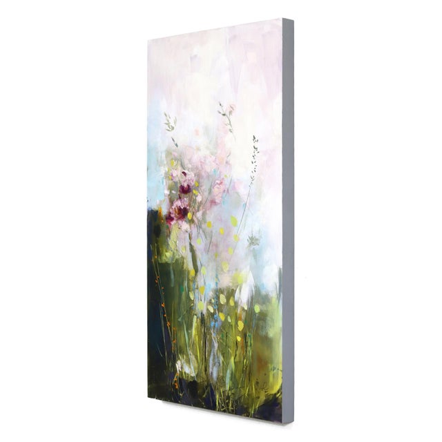 Contemporary Spring Melodies - Original Contemporary Floral Oil Painting on Wood Panel by Denna Erickson For Sale - Image 3 of 8