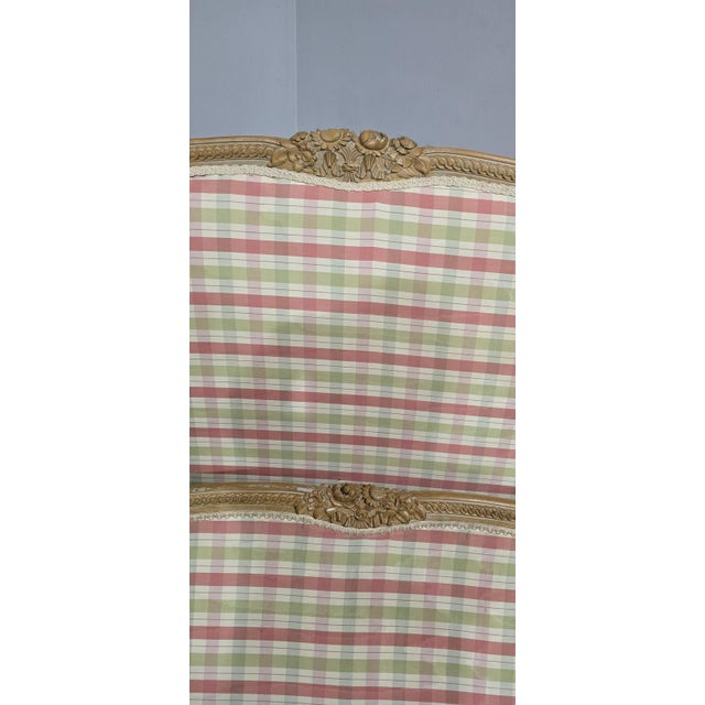 French Limed Curved Double Bed For Sale - Image 5 of 11