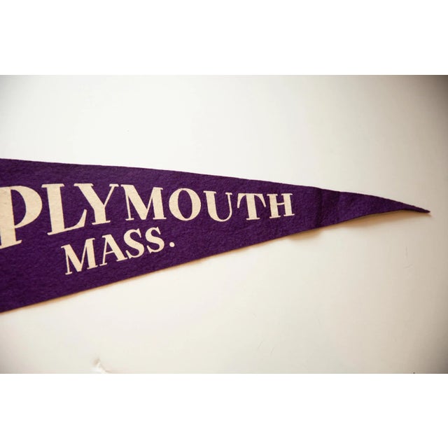 American Vintage Plymouth Ma Felt Flag For Sale - Image 3 of 4