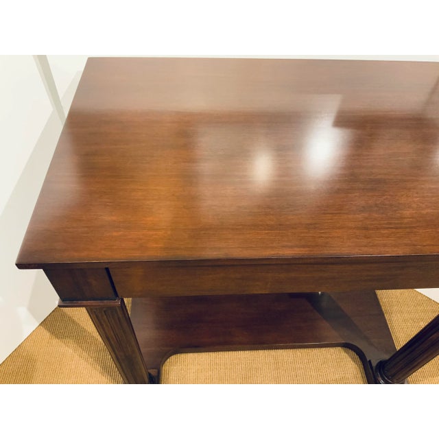 Theodore Alexander Theodore Alexander Transitional Mahogany Finished Foyer Hall Table For Sale - Image 4 of 8