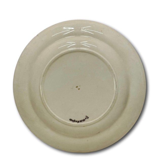 Set of 3 Antique Ye Olde English Staffordshire Pottery Rabbit Motto Plates - Wall Hanger Brackets Included For Sale - Image 18 of 18