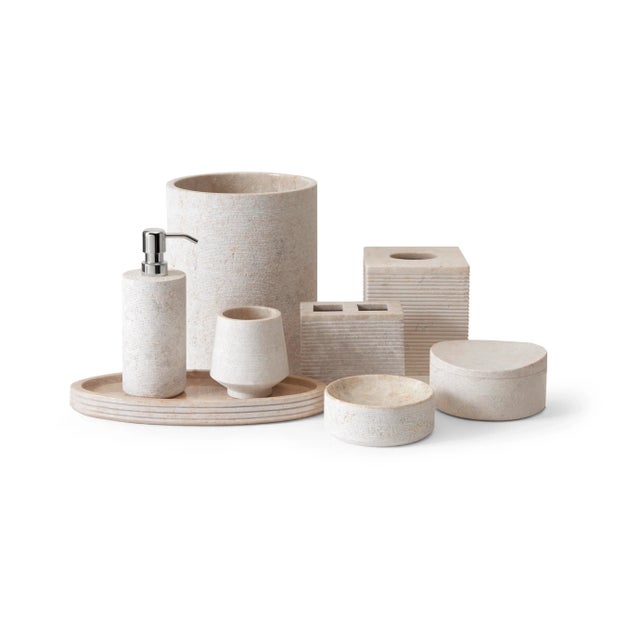 Enhance your bath and create a serene oasis with our Limestone Bath Accessories. Crafted from natural limestone, each...