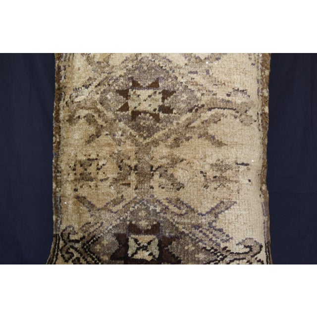 Muted Tone Oushak Rug Pillow – Vintage Turkish Lumbar Cushion -23'' X 32'' For Sale - Image 4 of 12
