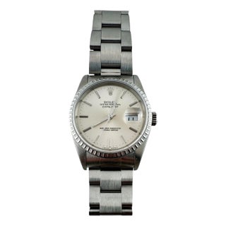 1990 Rolex Datejust 36 Men's Steel Watch 16620 Automatic Silver Dial For Sale