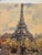 Vintage Belgian Woven Paris Eiffel Tower Tapestry Wall Hanging by Craye, Made in Flanders, 17.5” X 17.5” For Sale In Charleston - Image 6 of 8