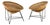 Mid-Century Modern Wicker Basket Armchair in the style of Matthieu Matégot For Sale