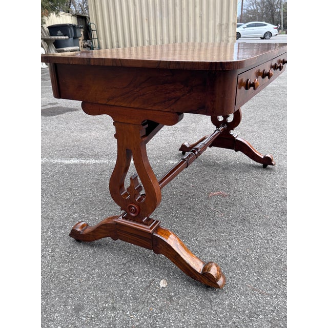 19th Century English Regency Library Table For Sale - Image 15 of 18