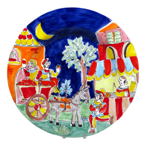 Oversize Hand-Painted Italian Platter