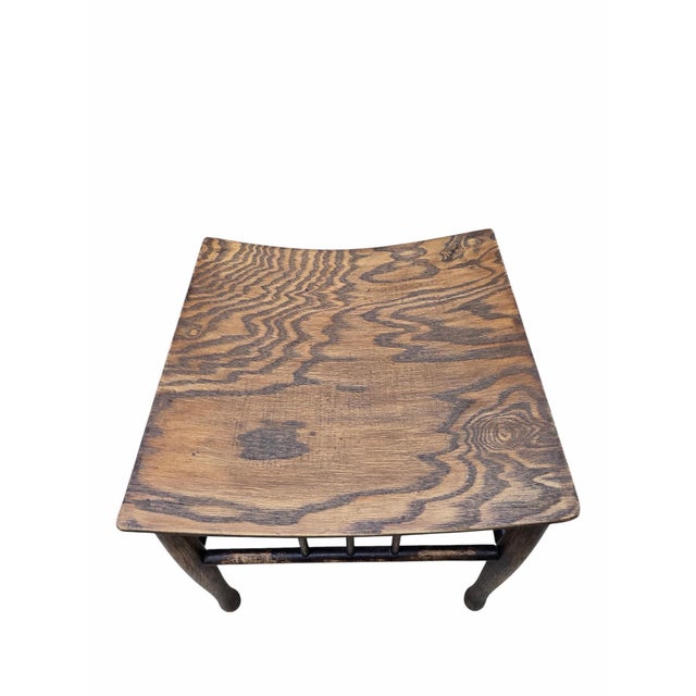 Wood Antique American Arts and Crafts Mission Oak Side Table For Sale - Image 7 of 7