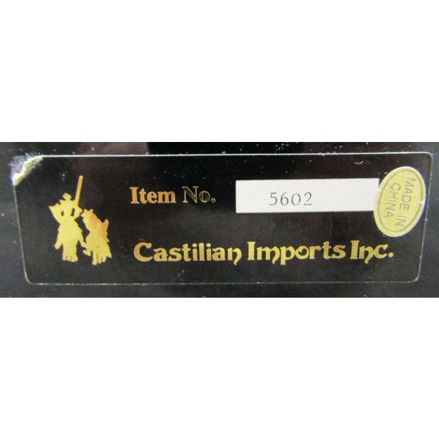 1980s Castilian Imports Tall Gold Urn Drape Rope Green Pedestal Plant Stand For Sale - Image 12 of 12