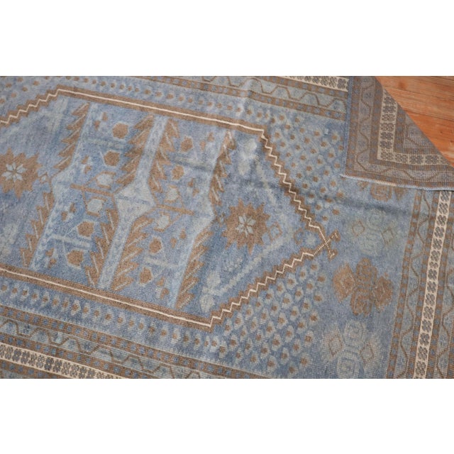 Textile Vintage Blue Turkish Tribal Anatolian Rug - 3' x 5'8" For Sale - Image 7 of 8