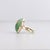 Metal Signed Vintage Southwestern 14k Gold & Royston Turquoise Cabochon Cocktail Ring For Sale - Image 7 of 16